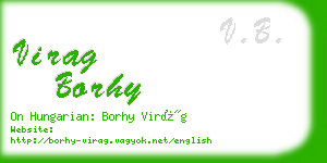 virag borhy business card